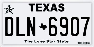 TX license plate DLN6907