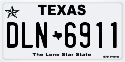 TX license plate DLN6911