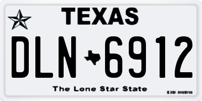 TX license plate DLN6912