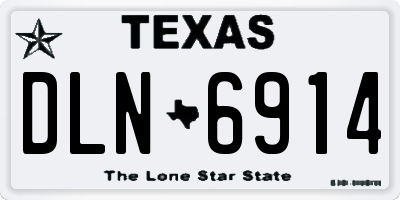 TX license plate DLN6914
