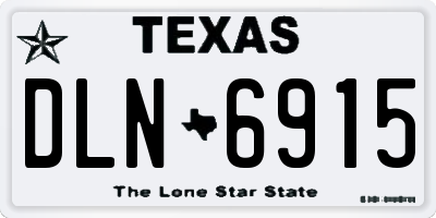 TX license plate DLN6915