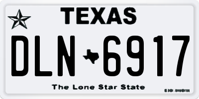 TX license plate DLN6917
