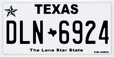 TX license plate DLN6924
