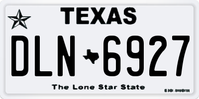 TX license plate DLN6927
