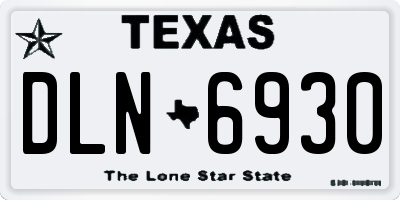 TX license plate DLN6930