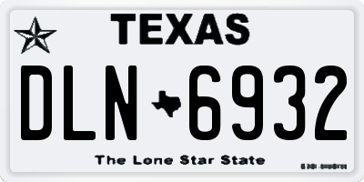 TX license plate DLN6932