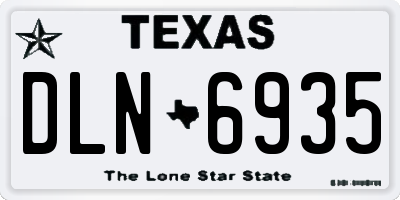 TX license plate DLN6935