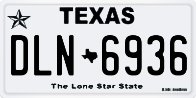 TX license plate DLN6936