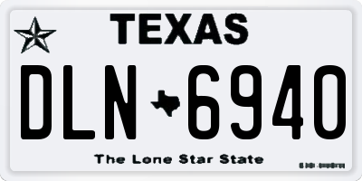 TX license plate DLN6940