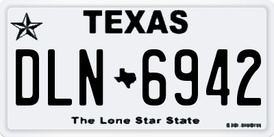 TX license plate DLN6942