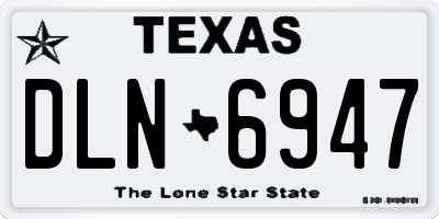 TX license plate DLN6947