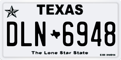 TX license plate DLN6948