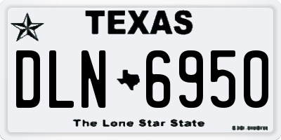 TX license plate DLN6950