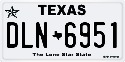 TX license plate DLN6951
