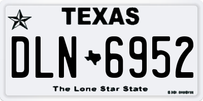 TX license plate DLN6952