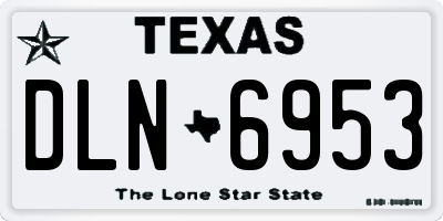 TX license plate DLN6953