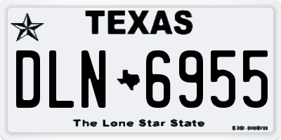 TX license plate DLN6955