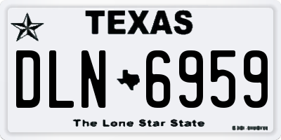 TX license plate DLN6959