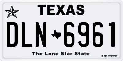 TX license plate DLN6961