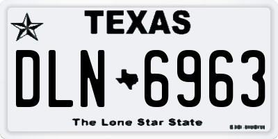 TX license plate DLN6963