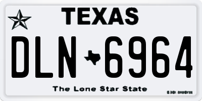 TX license plate DLN6964