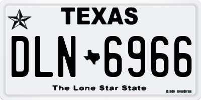 TX license plate DLN6966
