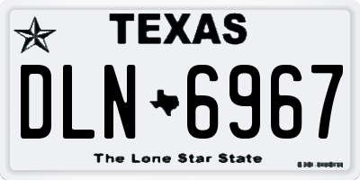 TX license plate DLN6967
