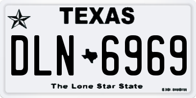 TX license plate DLN6969