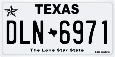 TX license plate DLN6971