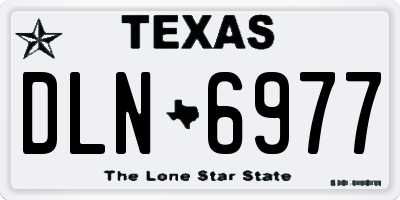 TX license plate DLN6977