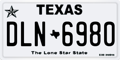 TX license plate DLN6980