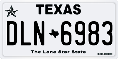 TX license plate DLN6983