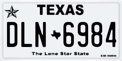 TX license plate DLN6984