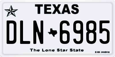 TX license plate DLN6985