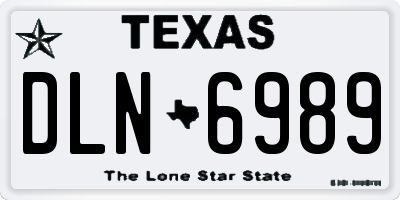 TX license plate DLN6989