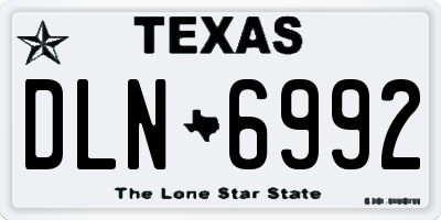 TX license plate DLN6992