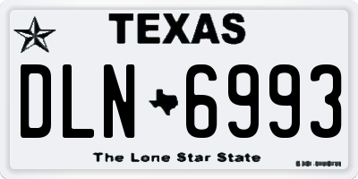 TX license plate DLN6993