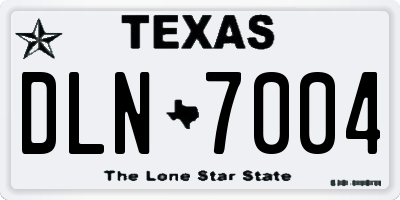 TX license plate DLN7004