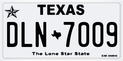 TX license plate DLN7009