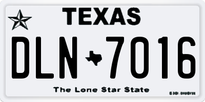TX license plate DLN7016