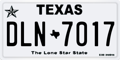 TX license plate DLN7017