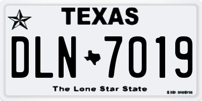 TX license plate DLN7019