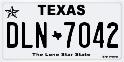 TX license plate DLN7042