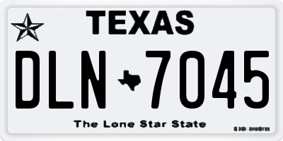 TX license plate DLN7045