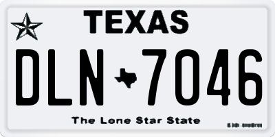 TX license plate DLN7046