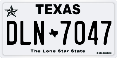 TX license plate DLN7047