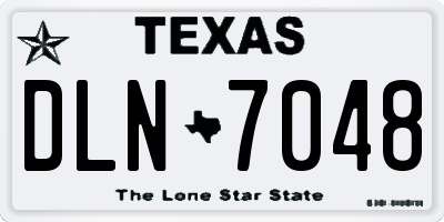 TX license plate DLN7048
