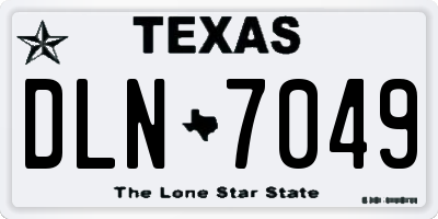 TX license plate DLN7049