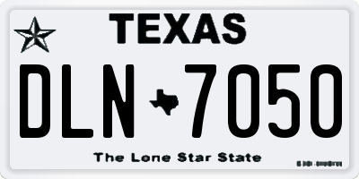 TX license plate DLN7050