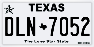 TX license plate DLN7052